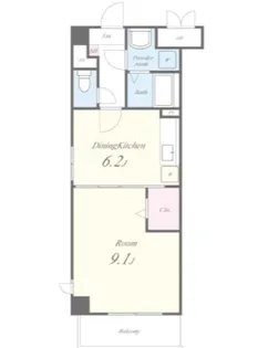 サウスイースト【3階】の間取り