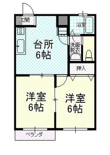 シャトル石田【1階】の間取り