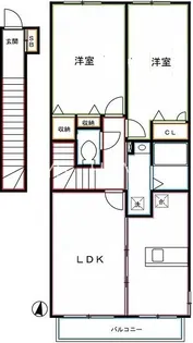 グランジュール アイリス【2階】の間取り
