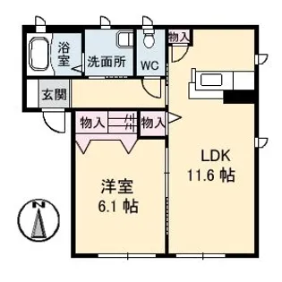 プログレス C棟【1階】の間取り