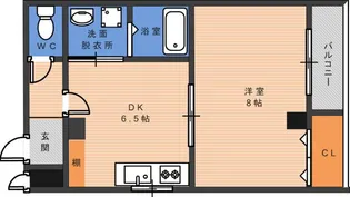 クィーンライフ桑津【6階】の間取り