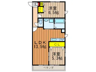 プランドール【1階】の間取り