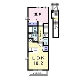 フルール・メゾン AB【2階】の間取り