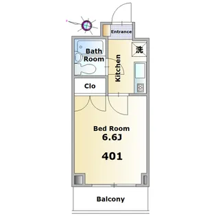 ジュネスとどろき【4階】の間取り