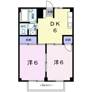 シティハイツ白石【2階】の間取り