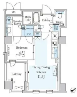 パークアクシスプレミア表参道【4階】の間取り