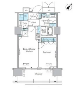 HARUMIFLAG PORT VILLAGE C棟【6階】の間取り