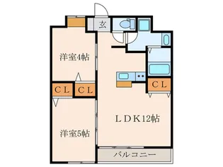 THE GRANDE HILLS【5階】の間取り