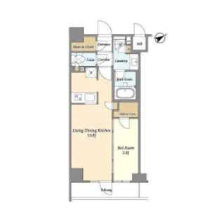 市谷台町坂フロント【3階】の間取り