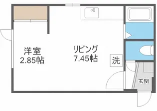 レスペデザ菊水【1階】の間取り