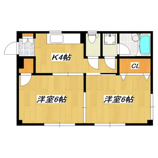 カーサアプリコルテ【1階】の間取り