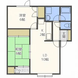 ア・ラ・モード壱番館【1階】の間取り
