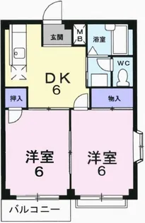 ハイツビューグリーンA【2階】の間取り