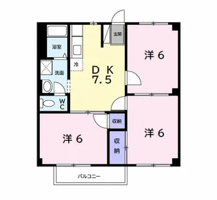 ハイツ祗園A【2階】の間取り