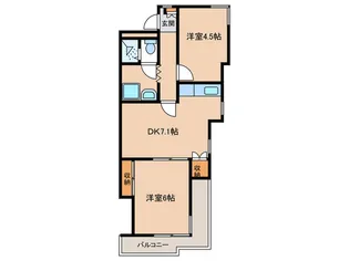 マリンハイツ【3階】の間取り