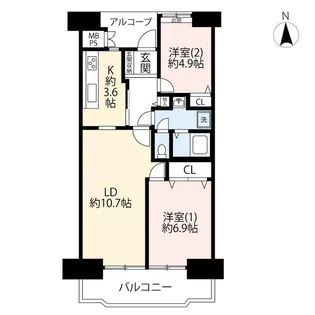 UR光が丘パークタウン四季の香弐番街【3階】の間取り