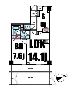 オープンヴィラ川崎【1階】の間取り
