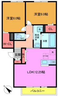ブランシュールA【2階】の間取り