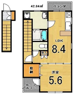 storia katsura【2階】の間取り