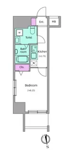 レジディア浅草吾妻橋【7階】の間取り