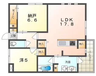 フリーディオ門真III【2階】の間取り
