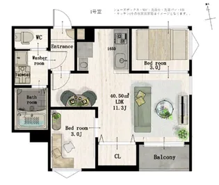 REGALEST福沢町【1階】の間取り