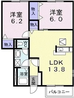 セレーノ宇美B【1階】の間取り