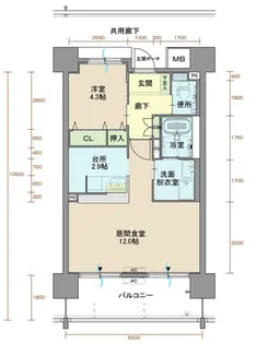 ウィステリア北小路【6階】の間取り