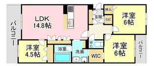 シャーメゾンステージ新成【3階】の間取り