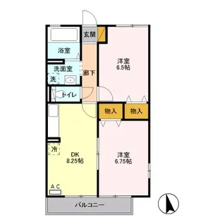 ハイムシンフォニアA【2階】の間取り