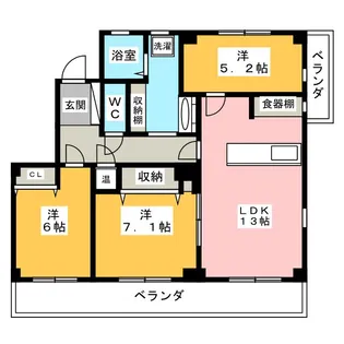 シーアイマンション第2瑞穂【2階】の間取り