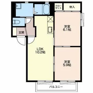 エトワール【2階】の間取り