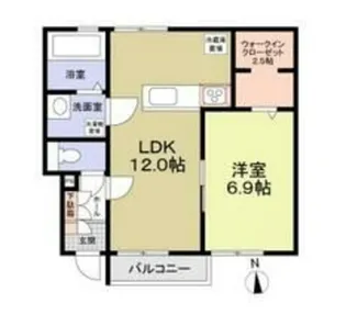 フォレストメゾン聖蹟【1階】の間取り