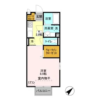 プレシャス前橋【1階】の間取り