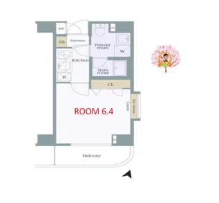 グリフィン横浜・ヴィラ【9階】の間取り