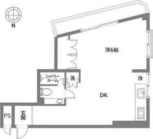 東洋代々木上原コーポ【4階】の間取り