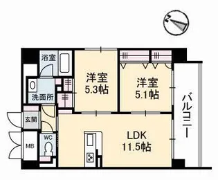 フォルト・マーレ【2階】の間取り