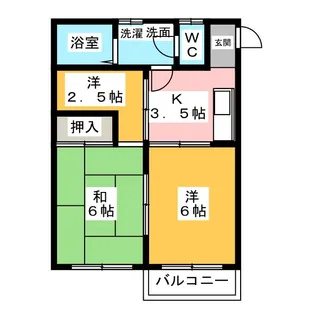 メゾンカンノン【2階】の間取り