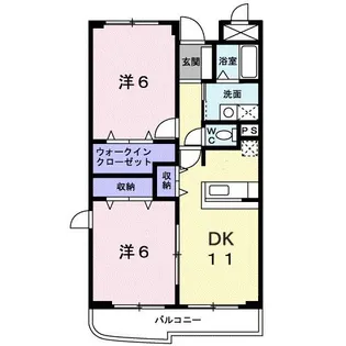クラージュ ドゥー【3階】の間取り