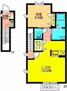 シャンブルAKの間取り