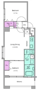 レジディア島津山【12階】の間取り