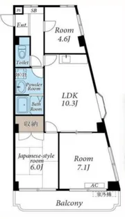 ロイヤルタウン下九沢【2階】の間取り
