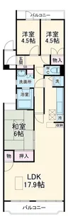 チサンマンション安東II【1階】の間取り