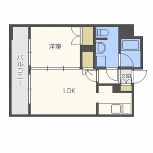 ラフィネタワー札幌南3条【13階】の間取り