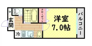 パークハウスナンバ【9階】の間取り