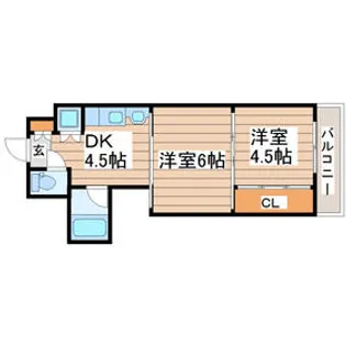 アルデール南鍛冶町【2階】の間取り