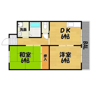 ファミーユ勝山【2階】の間取り