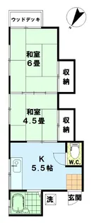 ふじがみ荘【1階】の間取り