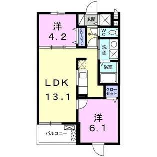 エムロード【5階】の間取り