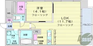 カルロ定禅寺通【2階】の間取り